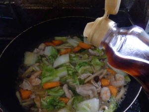 ごま油投入